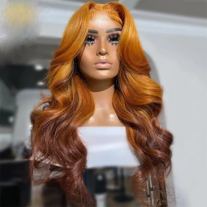 Golden Brown Gradient Véritable coiffure en dentelle