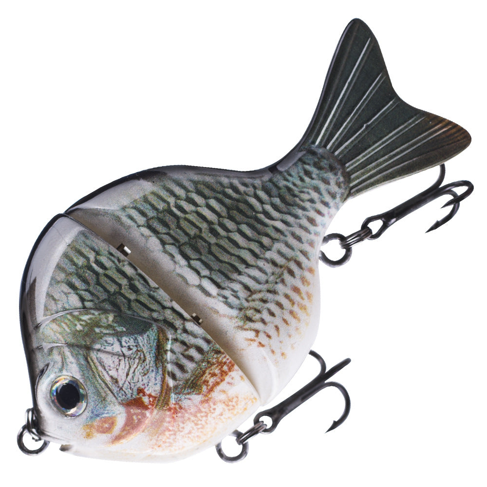Deux sections avec des perles d'anneaux Lure Simulation Bait Lure Submergé Bait Multi-section Lure