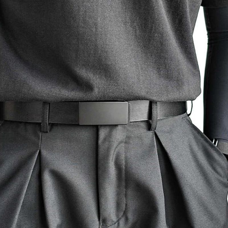 Ceinture sans dents simple et lisse pour Mencasual et polyvalent