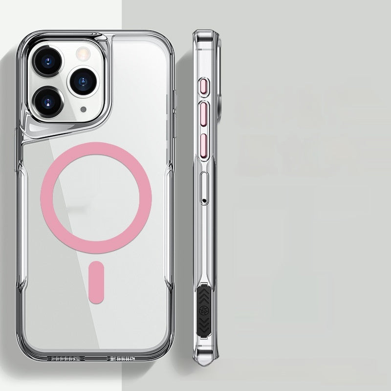 High Transparent Acrylique magnétique transparent Protection anti-goutte Mobile Phone Shell