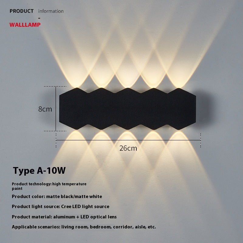 Modern Minimalist Led Wave Shape Corridor Aisle Wall Lampe