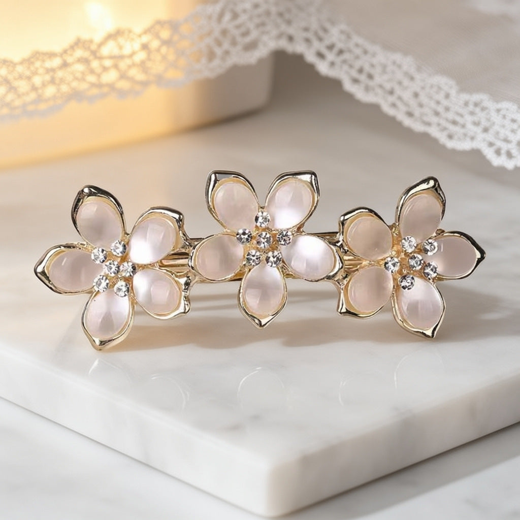 Gros et petits clips de printemps de style coréen avec des Strass