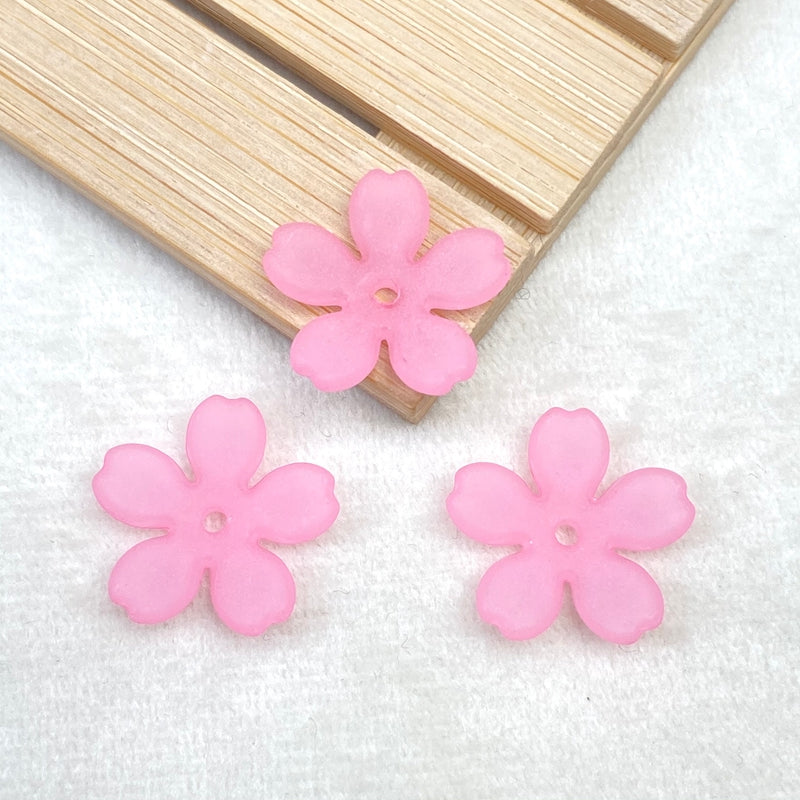 Perles 5-Petal Acrylique Matte