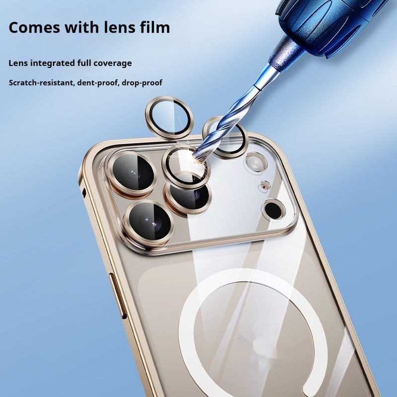 Applicable 17 boîtier de téléphone à cadre métallique Aspiration magnétique Ressort fixation transparent Eagle Ey