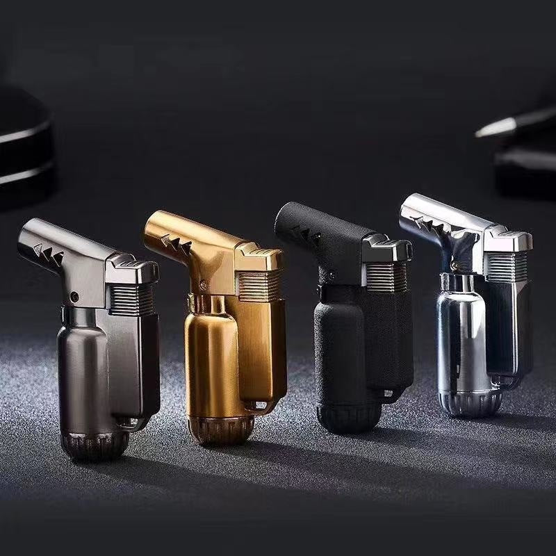 HB805-1 Elbow plein métal droit Punching Windproof Lighter