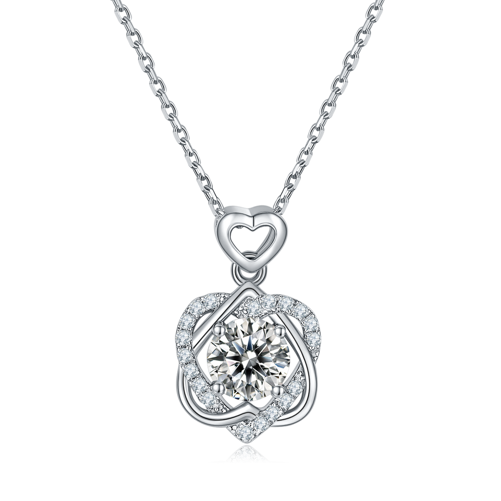 S925 Collier de coeur en argent sterling