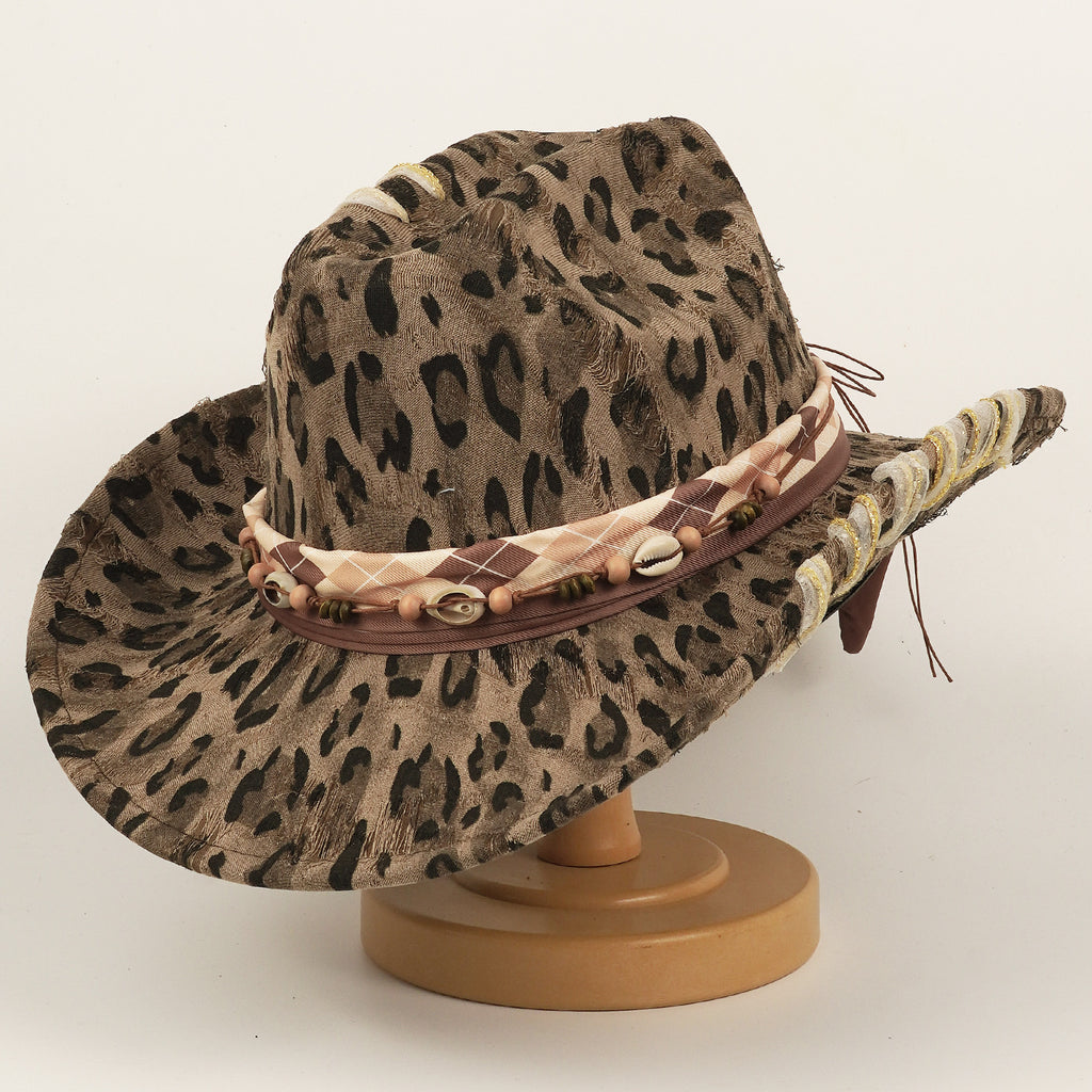 Chapeau Western Cowboy imprimé Leopard