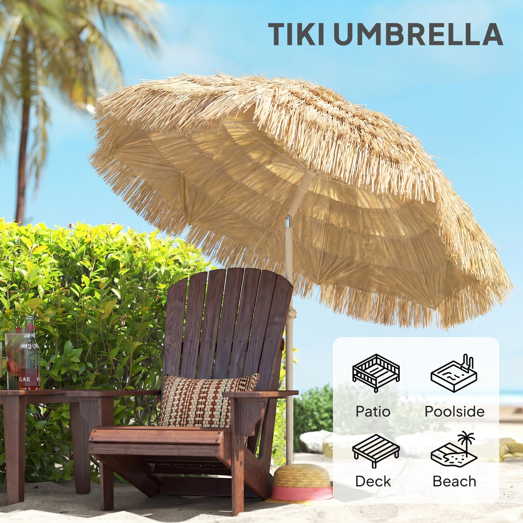 Parapluie Tiki 6FT