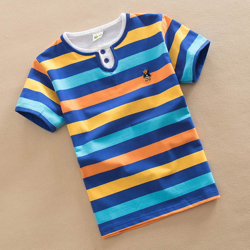 T-Shirt d'été en coton cou-cou à manches courtes Vêtements pour enfants