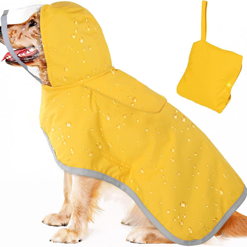 Veste de pluie pour chien imperméable souple respirant pour petit chien à capuchon manteau de pluie pour chien