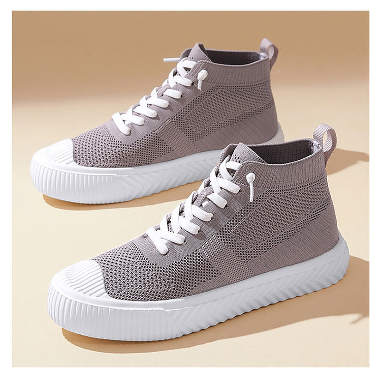 Jinjiang Large Size Flyknit Casual High-top Shoes