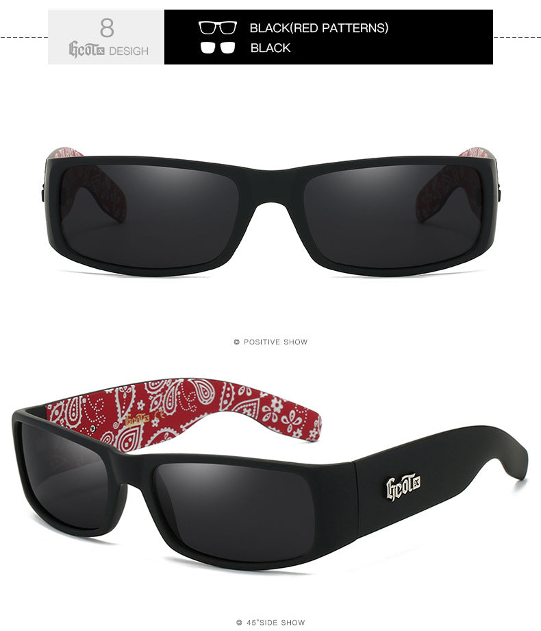 Fashion Brand Plaid Hip Hop Fashion West Coast Polarized Lunettes de soleil
