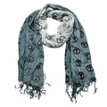 2pcs Understated Elegance Subtle Motif Gray Scarf Printed Scarf