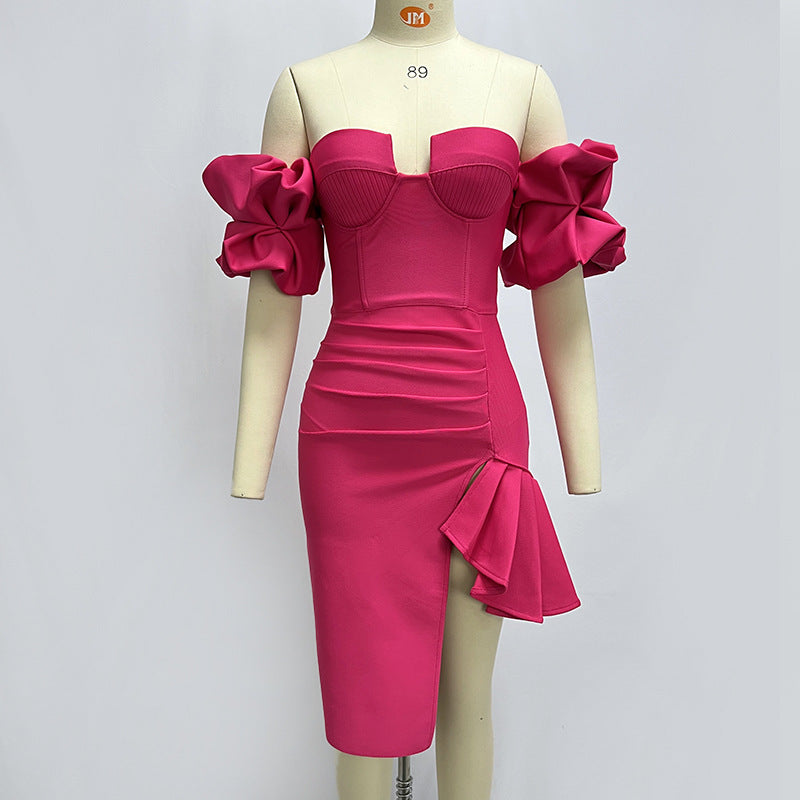 Robe de pansement de lanterne couleur solide pour femmes