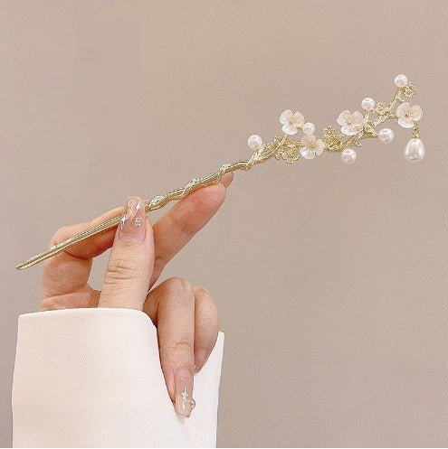 Style vintage épingle à cheveux Floral design sophistiqué polyvalent pour Hanfu