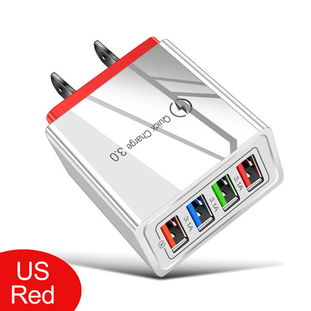 Couleur lumineuse téléphone mobile Charge Head Intelligent 3A