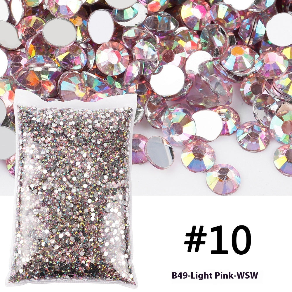 Resin Flat Magic Color Nail Strass-sticking Ornement fait à la main