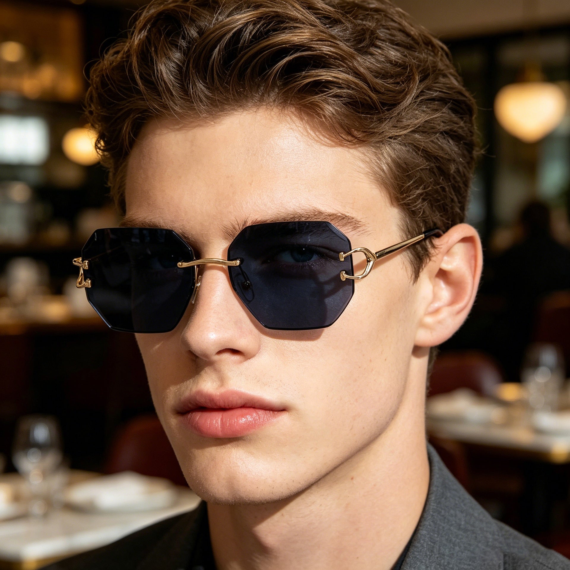 Lunettes de soleil retro européennes et américaines pour hommes