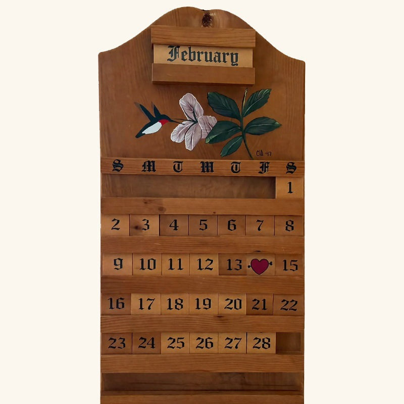 Décoration calendrier mural en bois de vacances