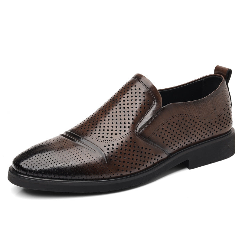 Chaussures en cuir vintage pour hommes plus taille