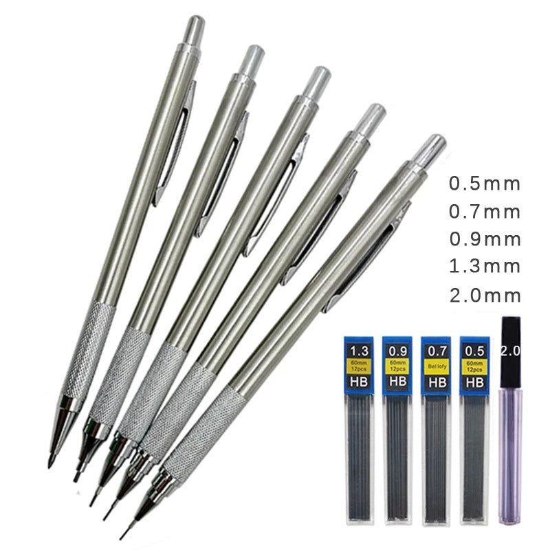 Mechanical action of a metal propelling pencil