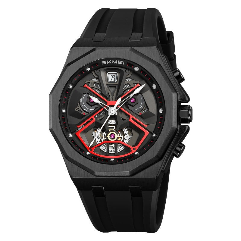 Montres multifonctions étanches pour hommes Hollow-out