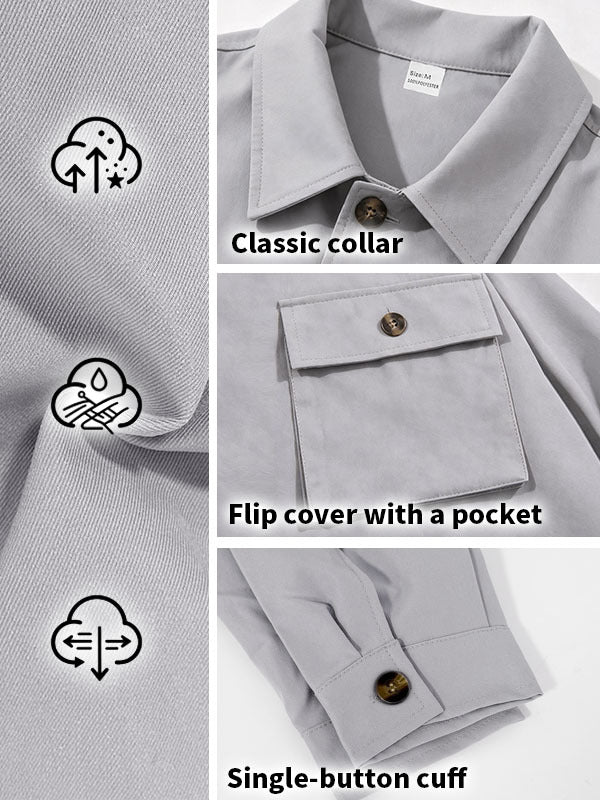 Commerce extérieur Automne Veste Homme Grande Taille Lapel Multi-pocket Tendance All-atch Work Coat