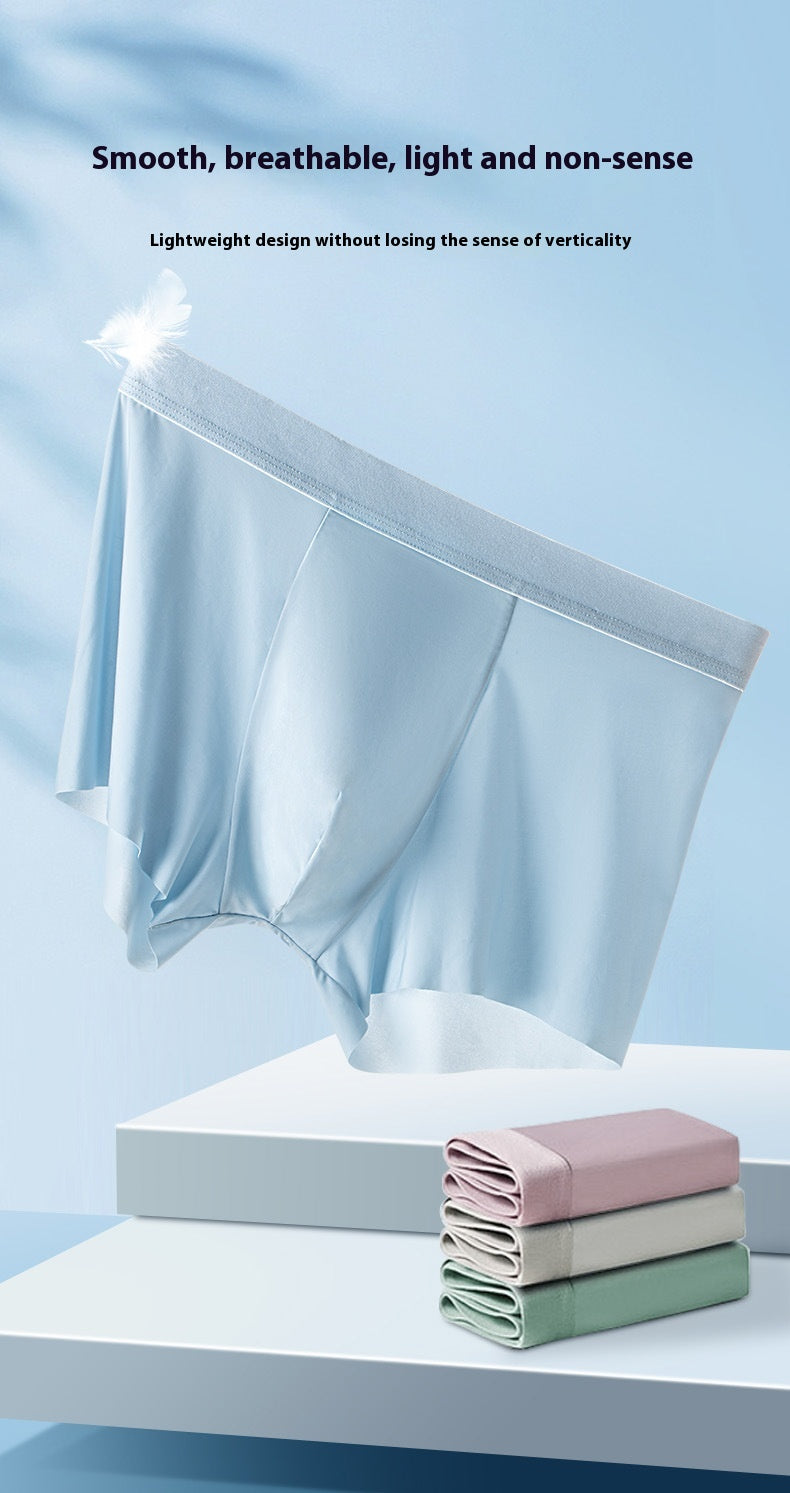 Sous-vêtements pour hommes en soie glacée 5A Antibactérien Mulberry Silk Sous-vêtements pour hommes