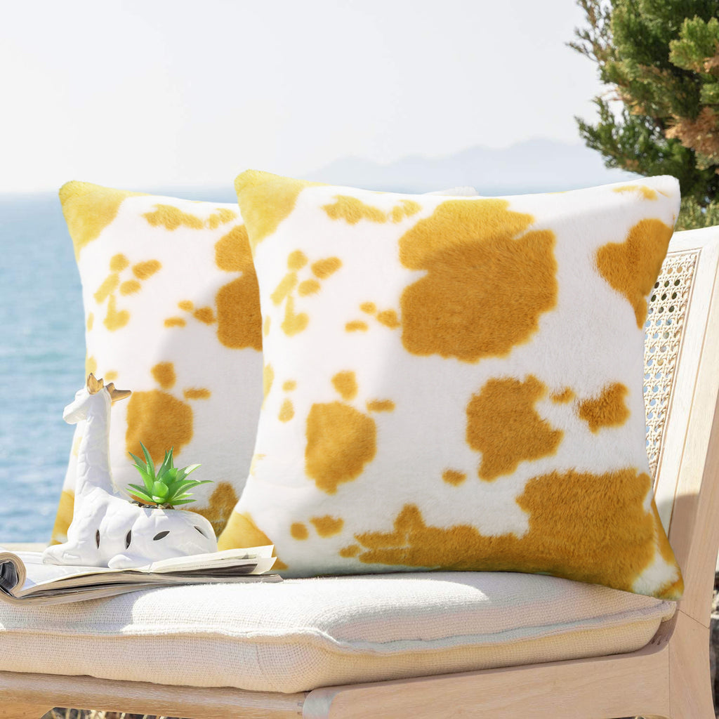 Coussin de canapé à thème animal, en peluche courte