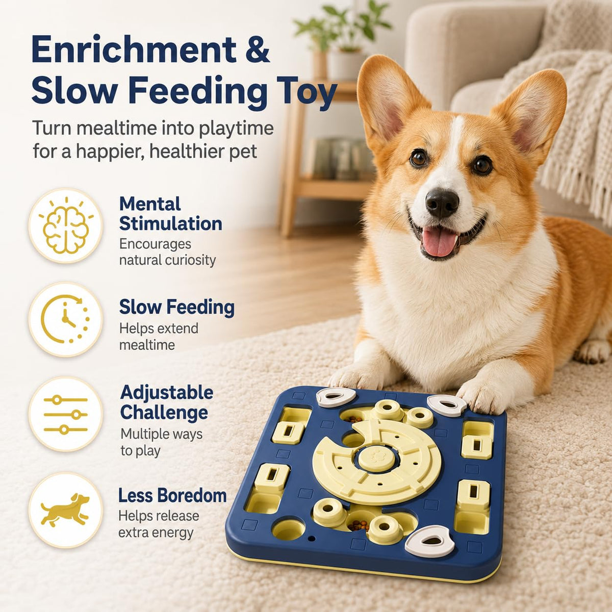 Jouet interactif pour chiens et chats