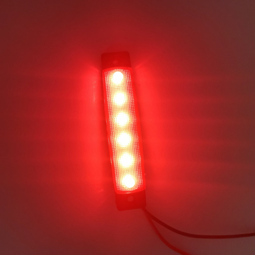 30 Pcs 12v 6 Led Blanc Jaune Rouge Marqueur Side Position Camion Remorque