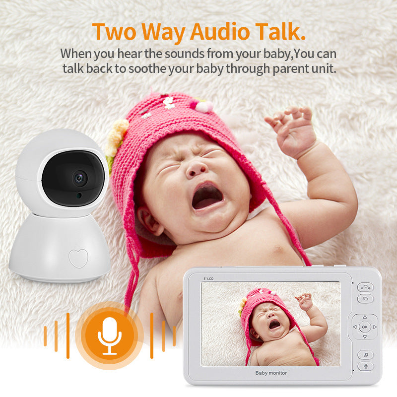 Caméra de surveillance de 5 pouces pour moniteur de bébé