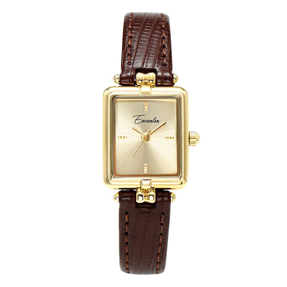 Rétro Femmes Special Interest Light Luxury Small Square Watch