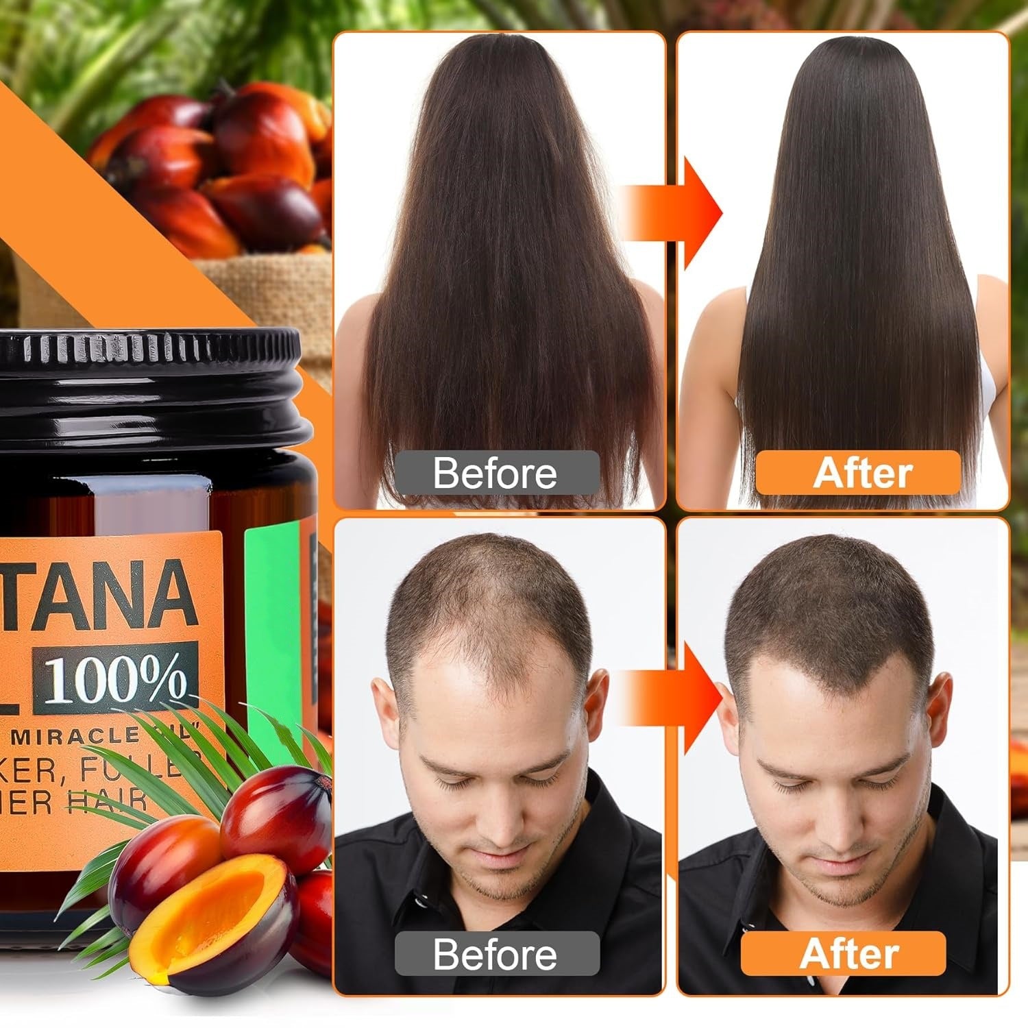 Batana huile réparation lissant cheveux nourissant Sérum