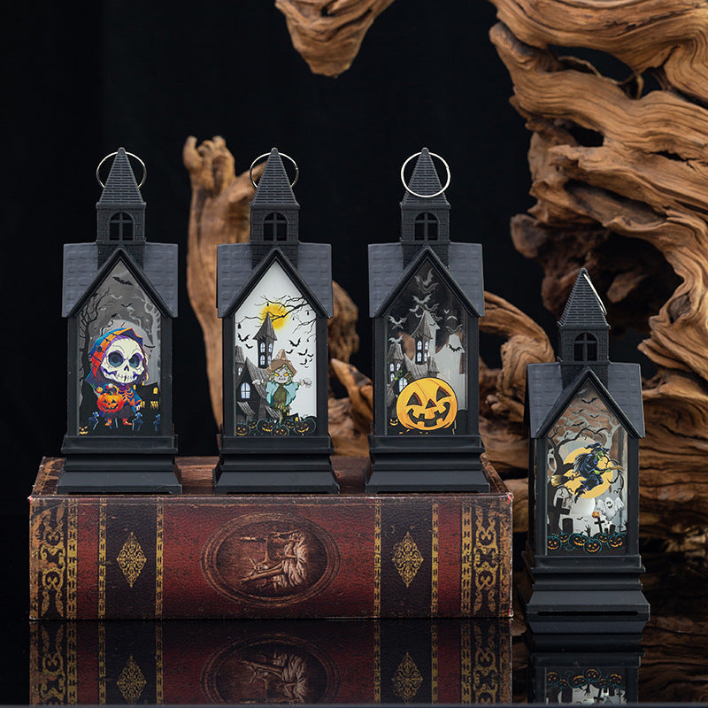 Décorations d'Halloween Light-emission Portable Pumpkin Light Atmosphere Castle Night Light
