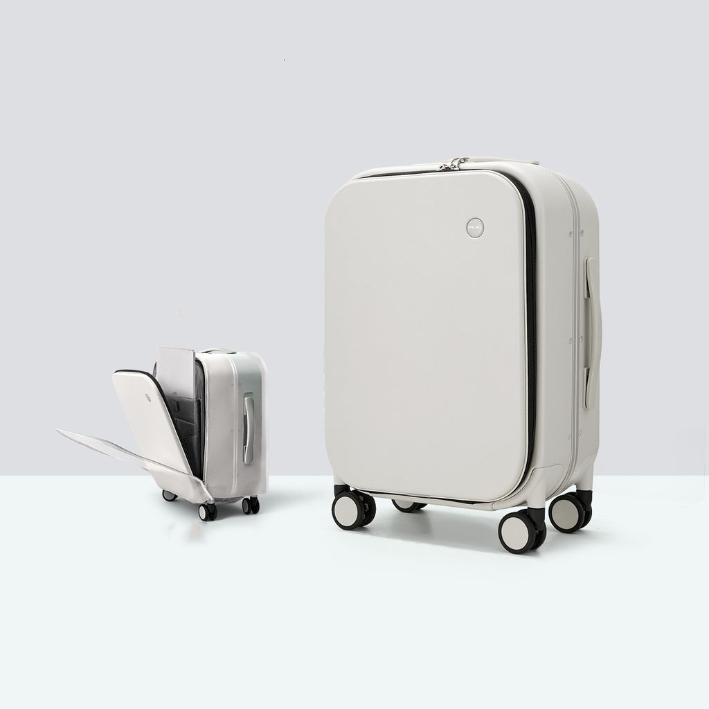 Ouverture avant de la planche 20 Valises en aluminium cadre