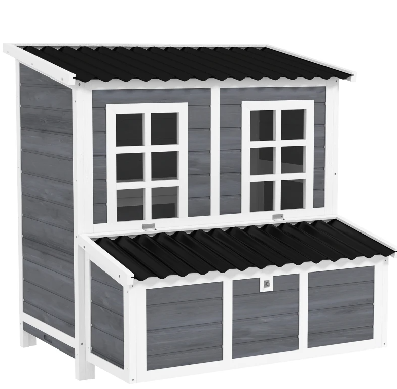 Coop de chien en bois avec boîte de nid