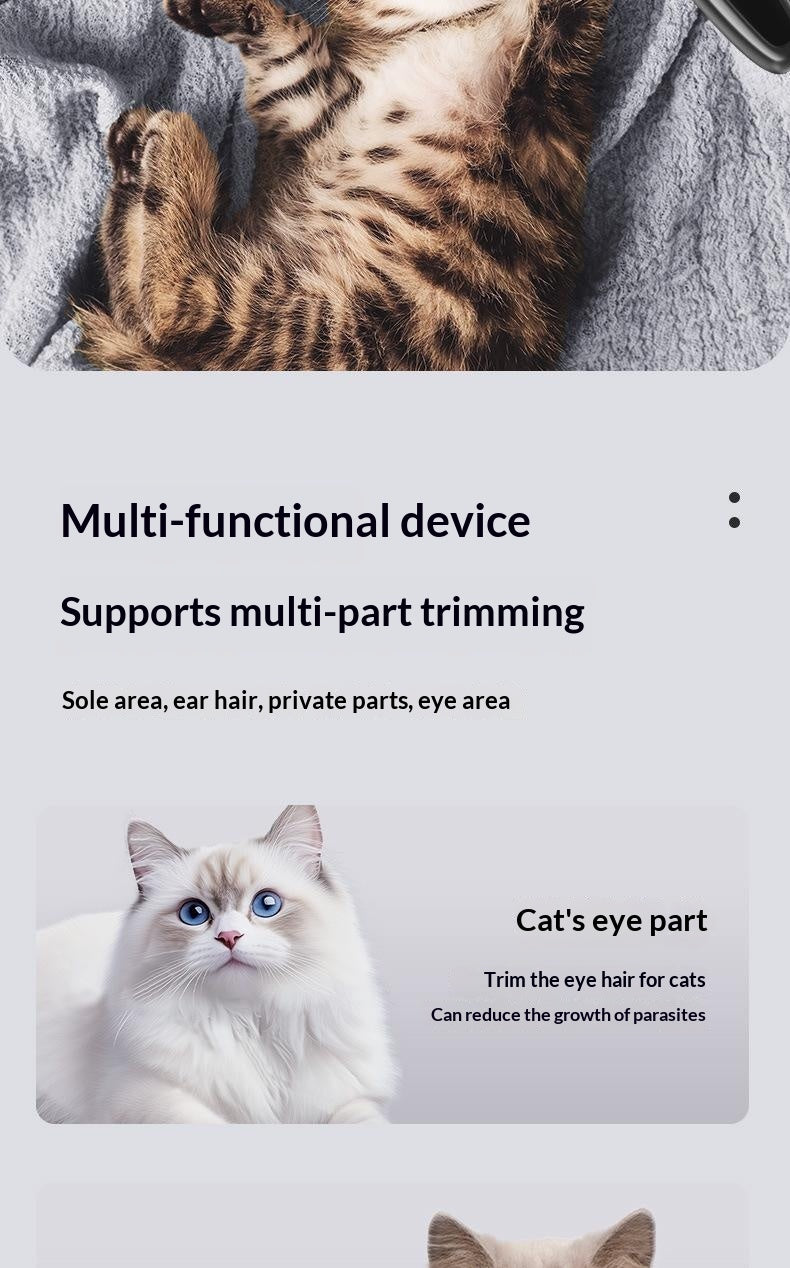 Clipper sans fil lavable à corps entiers pour animaux de compagnie à faible bruit