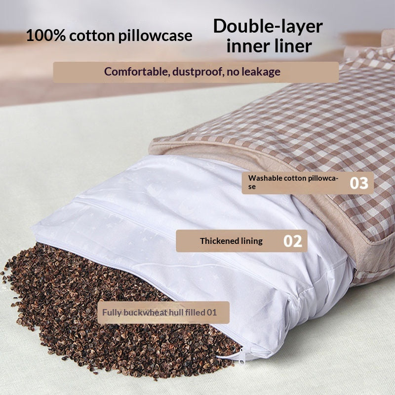 Cotton Buckwheat Oreiller Cervical Support Oreiller Insert