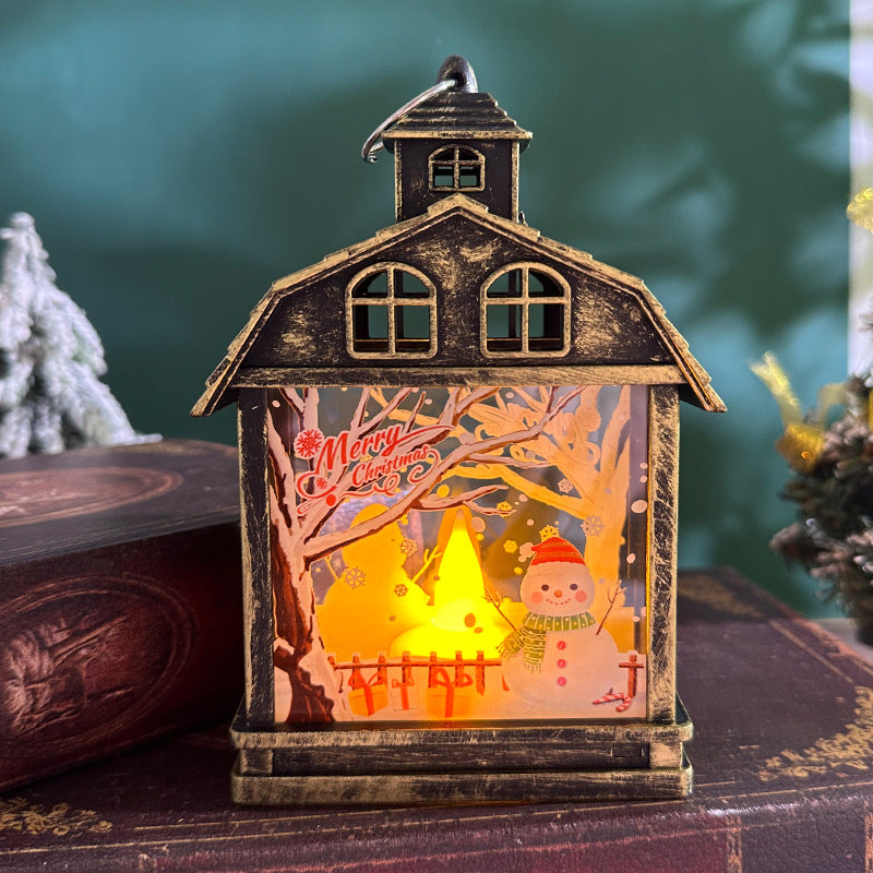 Décorations de Noël Rétro Satchel Night Light Ornements de Noël Arbre suspendu Vent
