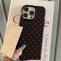 Housse de téléphone Polka Dot Silicone Couverture intégrale du corps