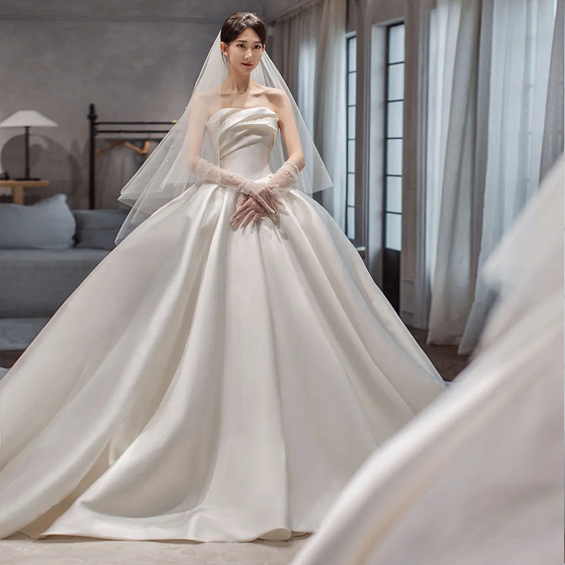 Tempérament Princesse Style Satin français Tail