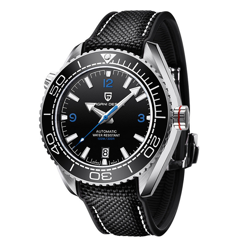 Lunette de montre numérique rotative de mode Lumineux hommes montre mécanique