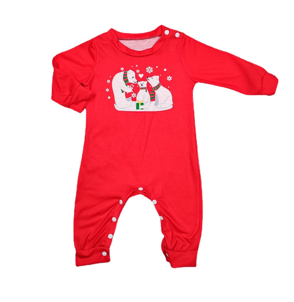 Rouge Snowman Parent-enfant costume de Noël Nouveau