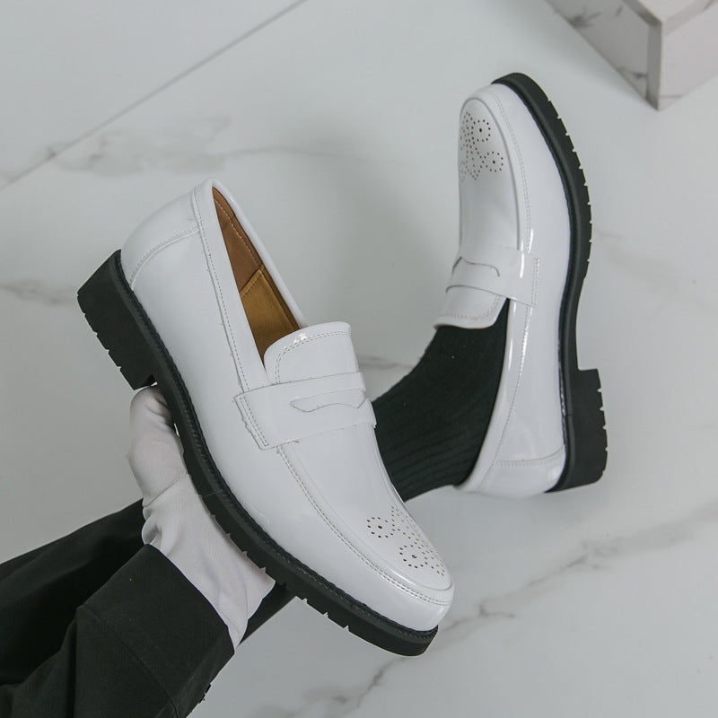 Chaussures en cuir sculpté d'automne pour hommes