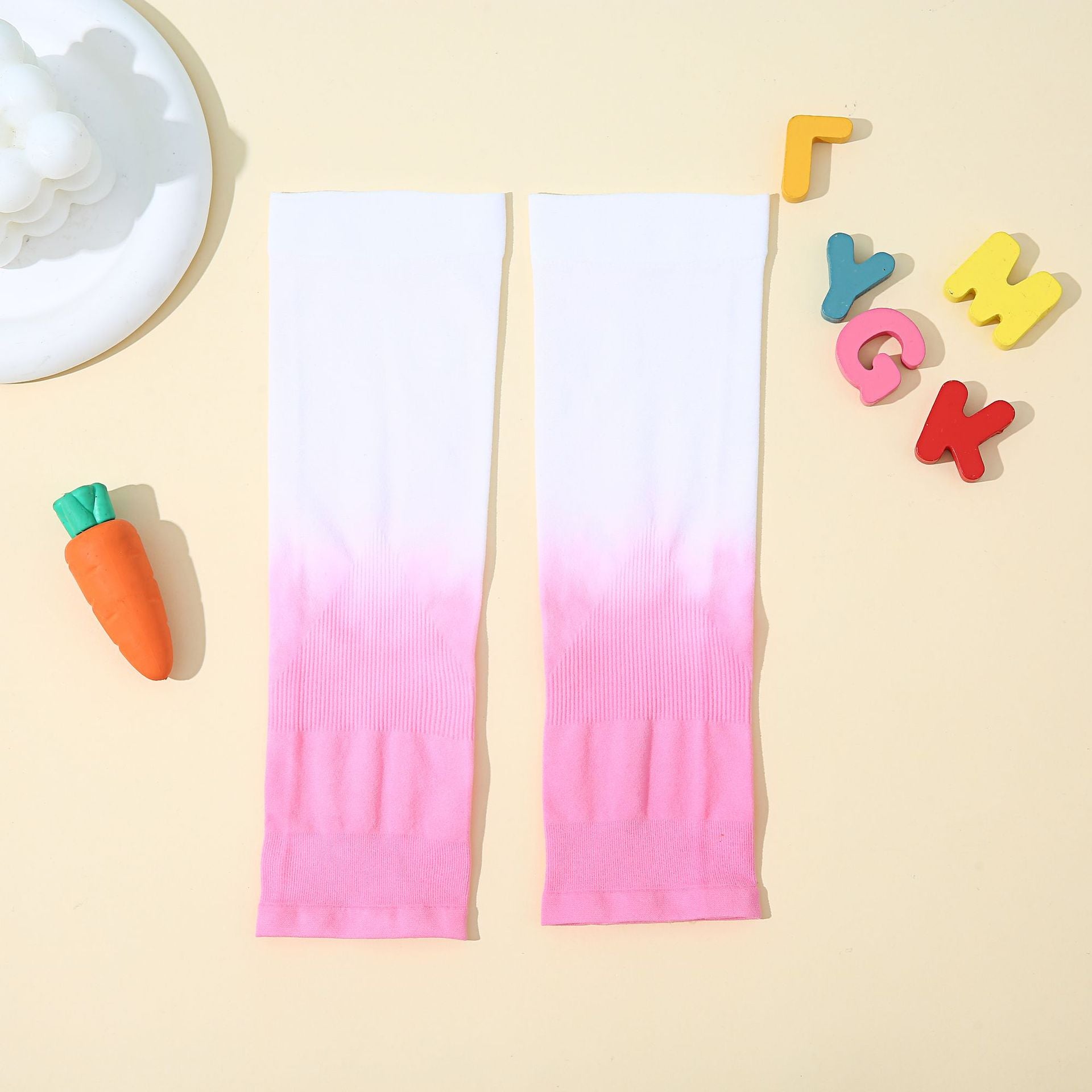 Poignées de glace graduées pour enfants-Pink et White-One Pair-Bag
