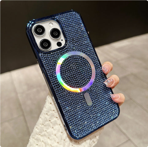 Cas téléphonique Strass Electroplating Protection Manche