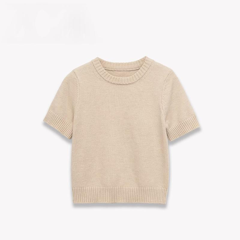 Femmes Col rond Tige simple casual