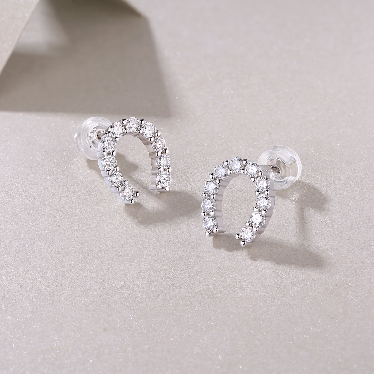 S925 Boucles d'oreilles de boucles de boucle en U en argent sterling