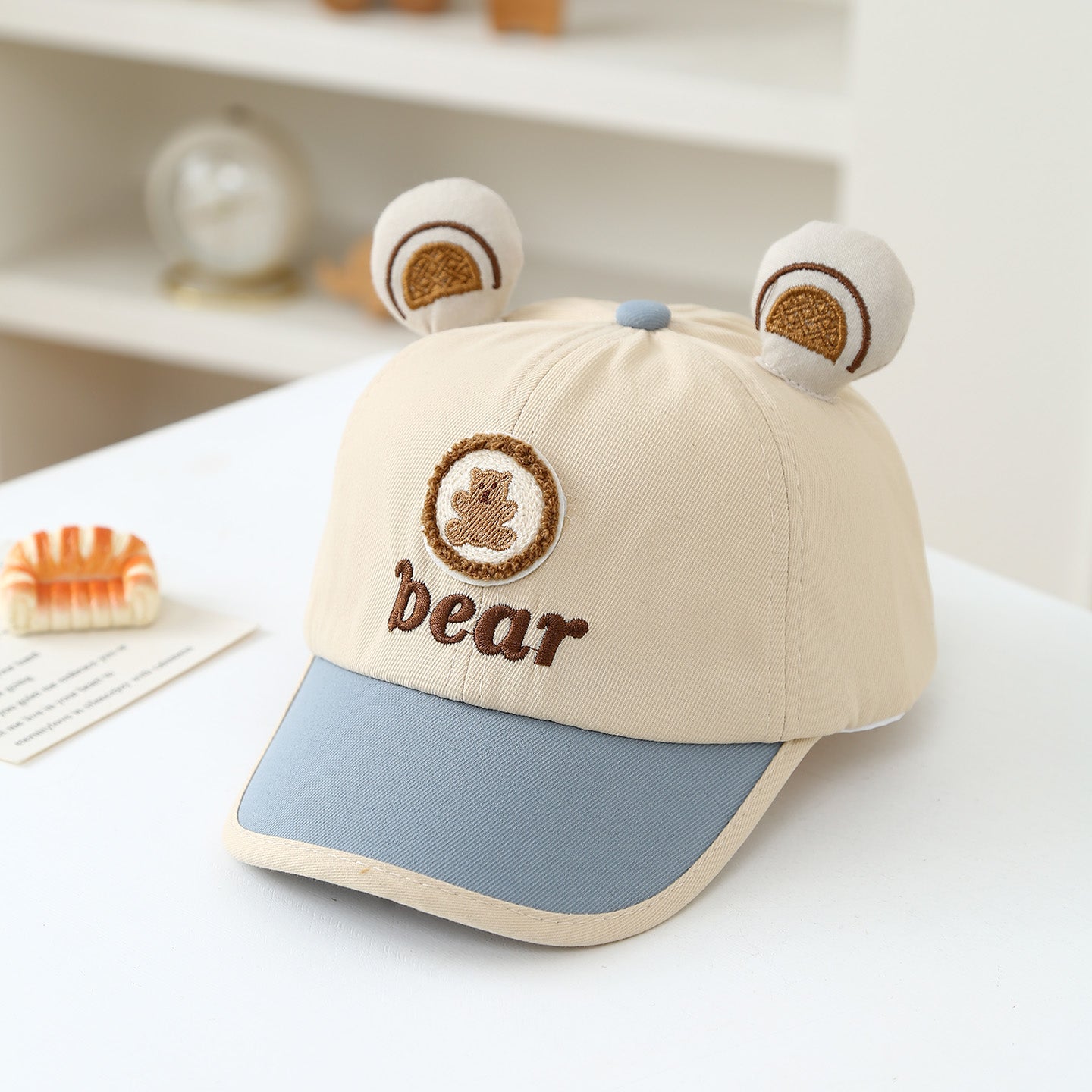 Le chapeau de baseball brodé de l'ours cartoon mignon est adapté pour les enfants âgés de 1 à 3 à Wea